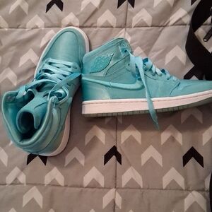 Nike Air Jordan 1 Mid Sneakers - Teal/Turquoise